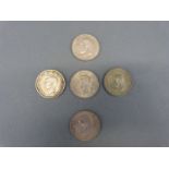 Five various crowns to include 1937 Coronation examples, rocking horse,