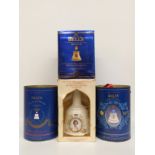 Four boxed Bell's whisky bells including Princess Eugenie 1990, QEII and Duke of Edinburgh,