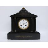 Japy Freres late 19thC slate mantel clock,