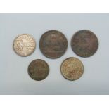 Five interesting tokens includes local interest,Thames and Severn canal token,