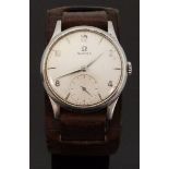 Omega stainless steel gentleman's wristwatch with subsidiary seconds dial,