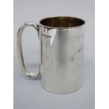 A Victorian hallmarked silver tankard of rowing interest engraved Staines Junior Eights 1899,