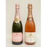 Two bottles of champagne comprising Lanson brut rosé and Alexandre Bonnet rosé,