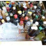 Approximately 100 alcohol miniatures including Tia Maria, Pimms,