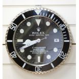 Rolex Oyster Perpetual Date Submariner Superlative Chronometer shop display / advertising wall