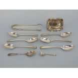 A set of six possibly provincial Georgian hallmarked silver teaspoons,