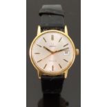 Omega gold plated gentleman's wristwatch with date aperture,