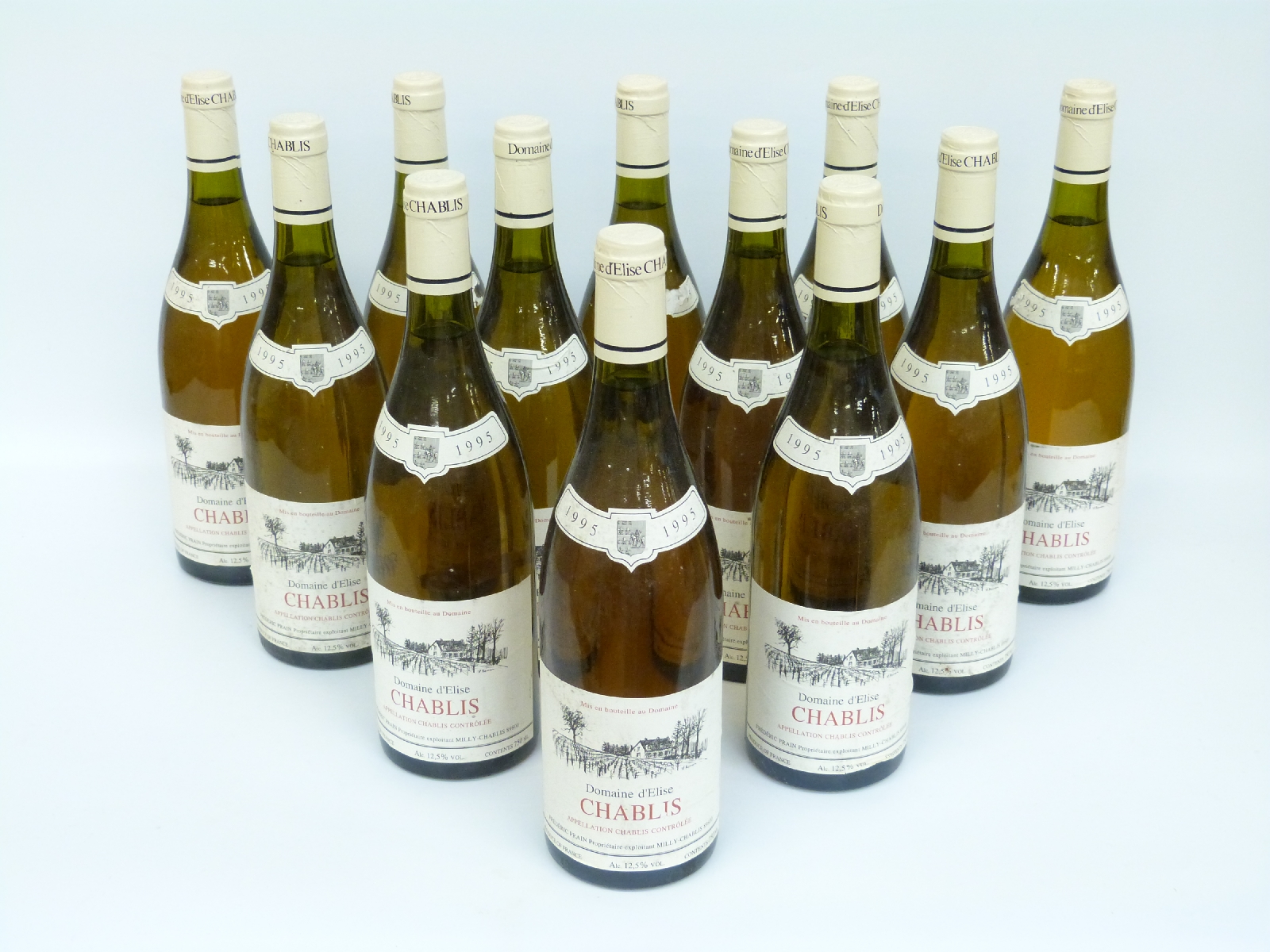 Twelve bottles of Domaine d'Elise Chablis wine 750ml 12. - Image 2 of 3