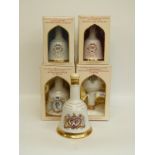 Five Bell's Whisky bells comprising 3 x 7 5cl and 2 x 50cl