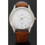 Junghans 30M stainless steel gentleman's automatic wristwatch with date aperture and white hands,