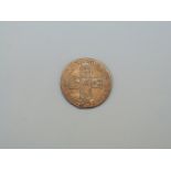 A Queen Anne half crown ex mount,