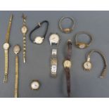 Eleven ladies and gentlemen's wristwatches including Pioneer, Avia, Ingersoll etc.