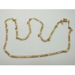 A 9ct gold necklace, 7.