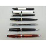 Seven various Cross ballpoint pens