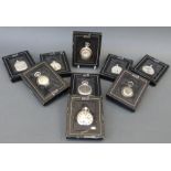 Nine Atlas Editions The Heritage Collection pocket watches, all in original boxes.