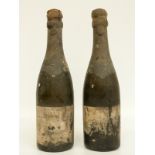 Pol Roger 1943 champagne demi bottle and another similar,