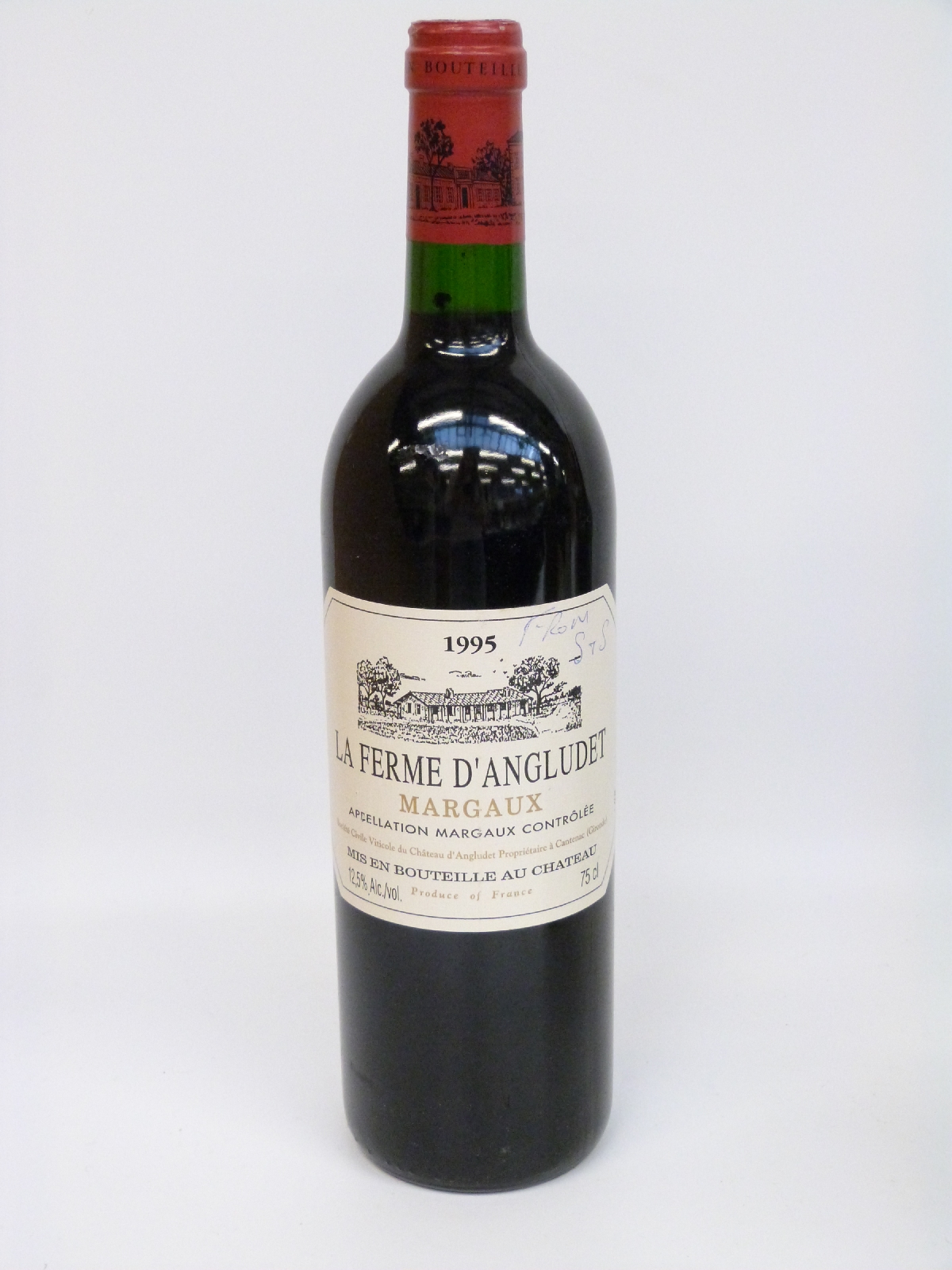 Seven bottles of French wine including La Ferme D'Angludet 1995 Margaux, - Image 3 of 10