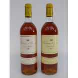 Chateau d'Yquem 1983 Sauternes, two bottles,