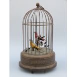 A clockwork musical automaton of two singing birds,