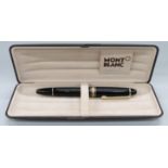 A cased Mont Blanc Meisterstuck no 146 fountain pen with 4810 18ct nib,