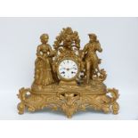 A 19thC ormolu figural clock,