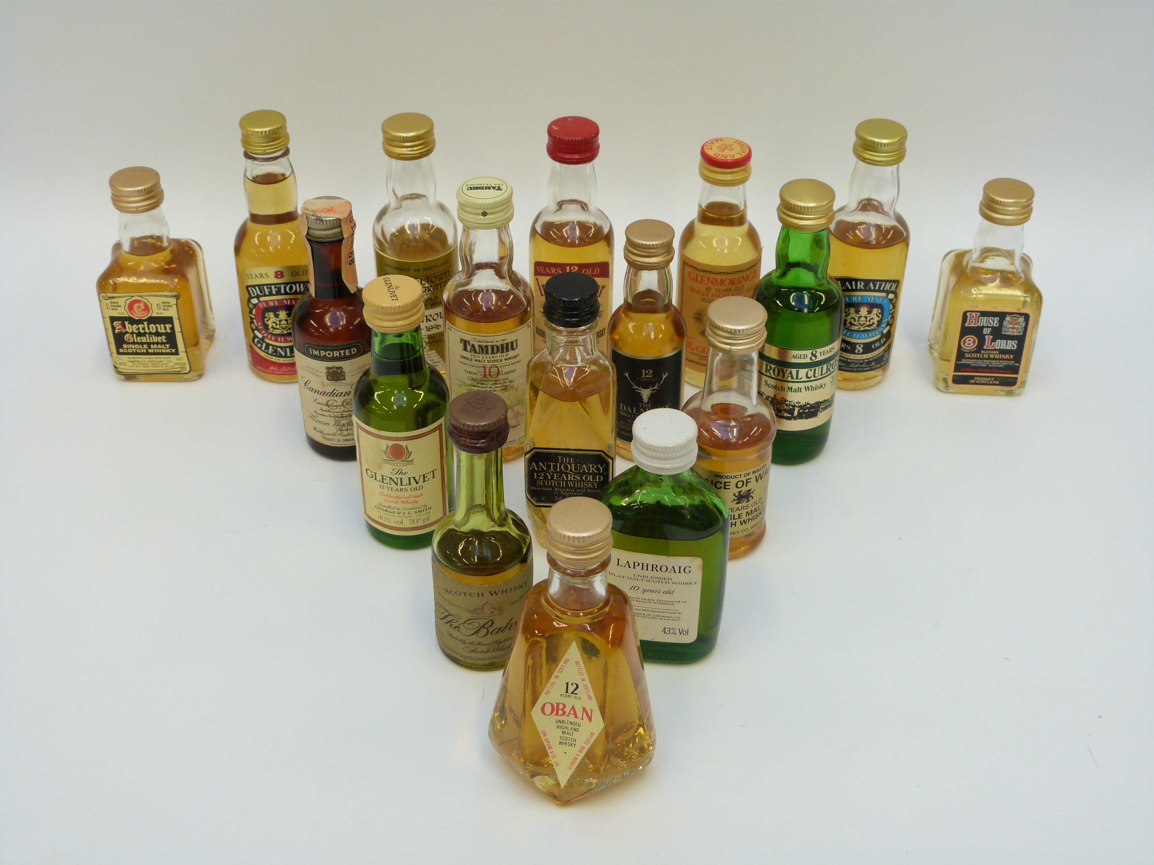 Seventeen miniature malt whiskies, to include Laphroaig 10 year, Glenlivet 12, Dalmore 12 year, - Image 2 of 6