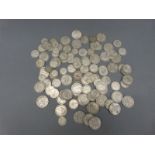 Approximately 691g of pre-1947 UK silver coinage