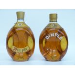 Two Haig's dimple whisky 26 2/3 floz 70% proof