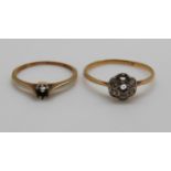 Two 18ct gold rings, 2.