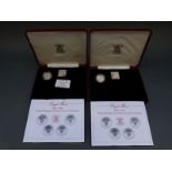 Two cased silver proof Royal Mint 1985 £1 coins