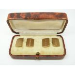 A pair of 9ct gold cufflinks in original box (7.