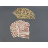 A collection of Japanese 'puppet bank' 10 yen notes together with occupation notes 50 yen