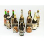 A collection of vintage alcoholic cordial by Phillips of Bristol including Grenadine Aniseed and
