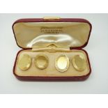 A pair of 18ct gold cufflinks in J.W.Benson box (14.