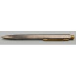 Montblanc Leonardo da Vinci ballpoint pen of angular form with brushed and aluminium barrel,