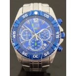 Ford Abu Dhabi World Rally Team stainless steel gentleman's chronograph wristwatch with subsidiary