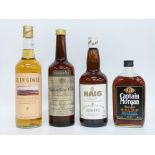 Four bottles of spirits comprising Haig Gold Label Scotch whisky, 70cl 40% vol,