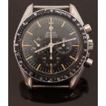 Omega Speedmaster Professional stainless steel gentleman's chronograph wristwatch with luminous