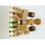 Twenty-two Scotch whisky miniatures including Macleod's 8 year, Dewar's, Dimple,