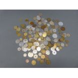 A collection of overseas largely 20thC pre-Euro coins including WWII era France, Germany,