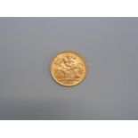 A 1912 gold half sovereign