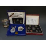 1996 UK deluxe cased proof coin set,
