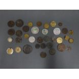 A small cache of overseas coins 19thC onwards, includes a 10 Stadt 1918 German WWI coin.