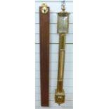 A brass marine barometer signed Negretti and Zambra, London,