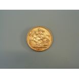 A 1910 Edward VII gold full sovereign