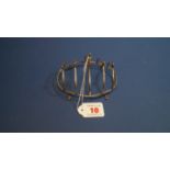 A silver oval four division toast rack, by S Blackensee & Sons Ltd, Birmingham 1923, 11cm, 47g.