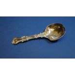 A Victorian silver caddy spoon, by George Unite, Birmingham 1855, 5cm.
