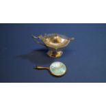 A Victorian silver octagonal mustard pot, Birmingham 1901, having blue glass liner, 64g.