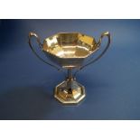 A silver twin handled trophy cup, by Harrison Brothers & Howson, Sheffield 1929, 270g, 15cm.