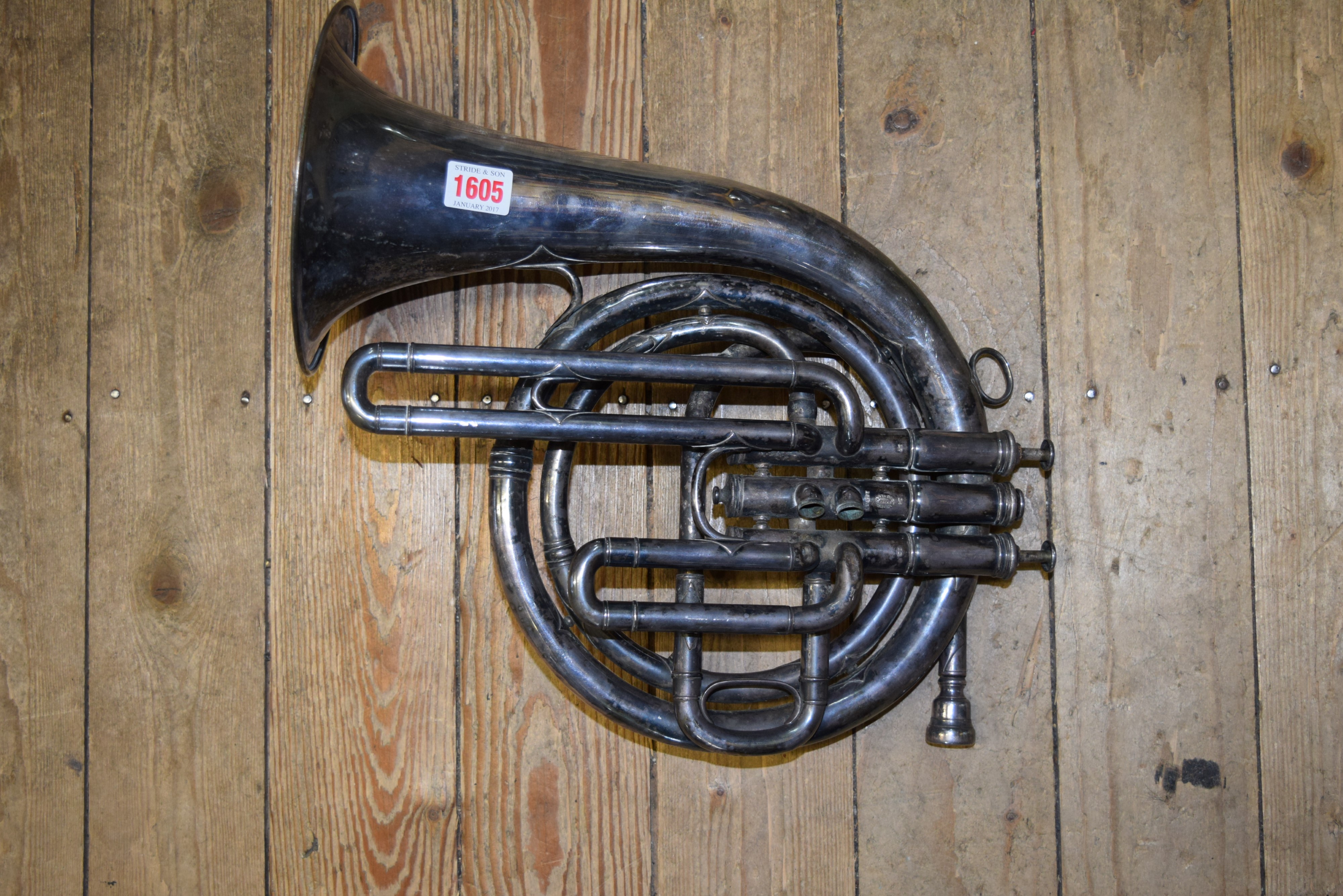 An electroplated French horn, by Distin & Co. - Image 2 of 2